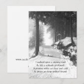 雪道の平和詩 ホリデー シーズンカード (正面/裏面)