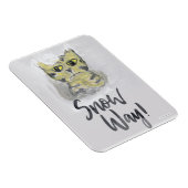 雪道色彩の鮮やか猫フォークアートおもしろいかわいいスローガン マグネット (右側)