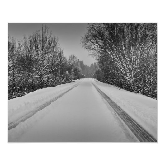雪道 フォトプリント            (正面)