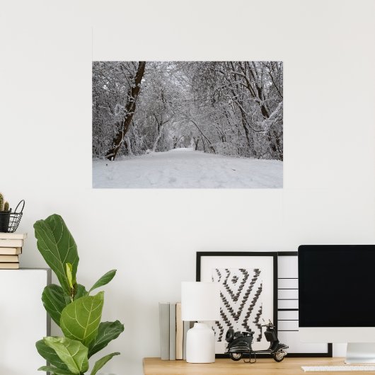 雪道 ポスター (ホームオフィス)