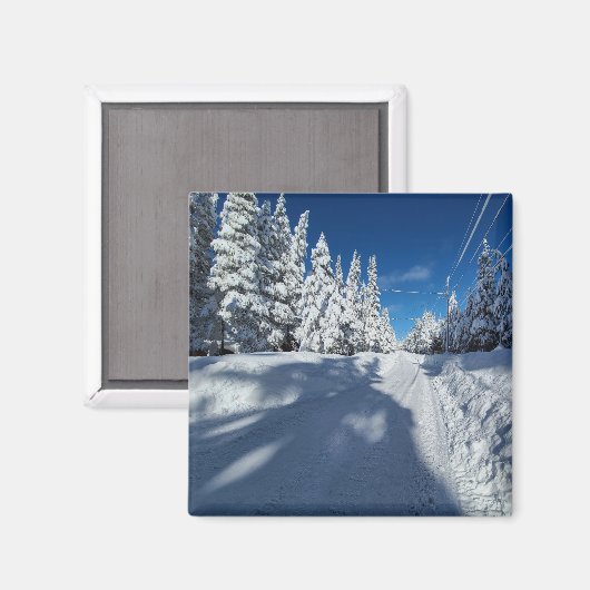 雪道 マグネット (正面/裏面)