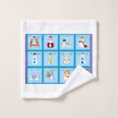 雪違うの違うフォーク バスタオルセット (ウォッシュタオル)