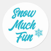 雪量おもしろい雪片 ラウンドシール (正面)