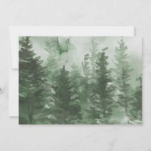 雪銀の冬のゾウのドライブ誕生日 招待状 (裏面)