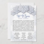 雪銀の印刷可能なビジネスワード検索 シーズンカード (正面)