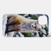 雪銀行、Vulpes、Mt.に坐っているアカギツネ Case-Mate iPhoneケース (裏面 (横))