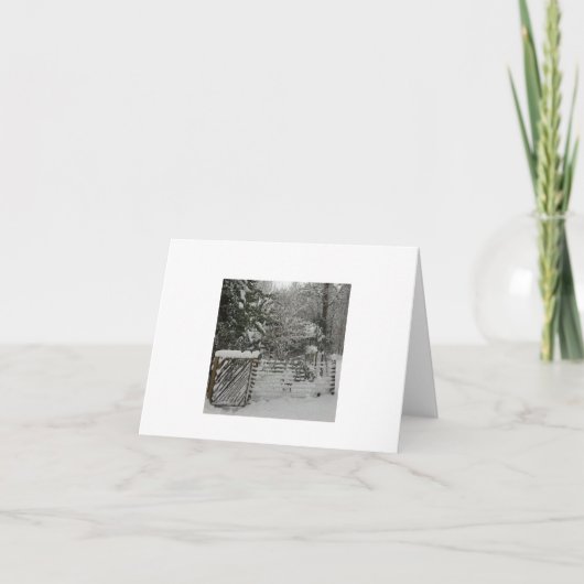 雪門冬の挨拶状 サンキューカード (正面)