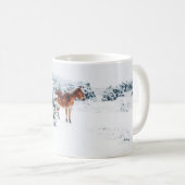 雪降りの馬 コーヒーマグカップ (正面右)