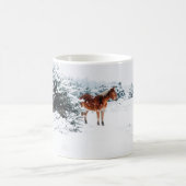 雪降りの馬 コーヒーマグカップ (中央)
