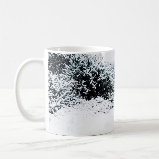 雪降りの馬 コーヒーマグカップ (左)