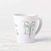 雪降り1月誕生花器 カフェラテマグ (右アングル)