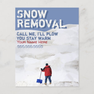 雪除けカスタマイズ可能フライヤー。スノープラウビジネス チラシ