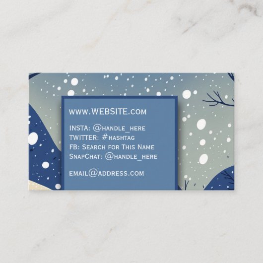 雪除けサービス農村プロフェッショナル幹部 名刺 (正面)