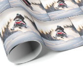 雪雲に飛来するスノーモービル ラッピングペーパー (ロールコーナー)