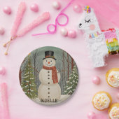 雪霜の降りたのシーン・クリパーソナライズされたスマス ペーパープレート (パーティー)