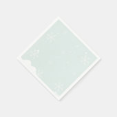 雪霜の降りた片バースデーパーティー スタンダードカクテルナプキン (角)