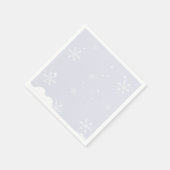 雪霜の降りた片バースデーパーティー スタンダードカクテルナプキン (角)