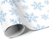 雪霜の降りた結晶クリスマスホワイトシームレスプレゼント ラッピングペーパー (ロールコーナー)