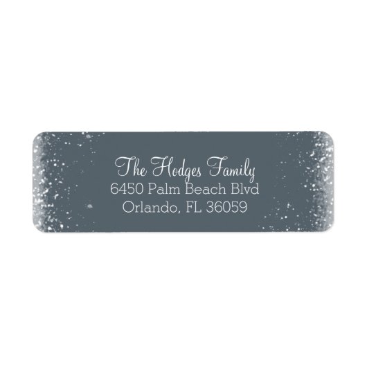 雪霜差出人住所ラベル ラベル (正面)