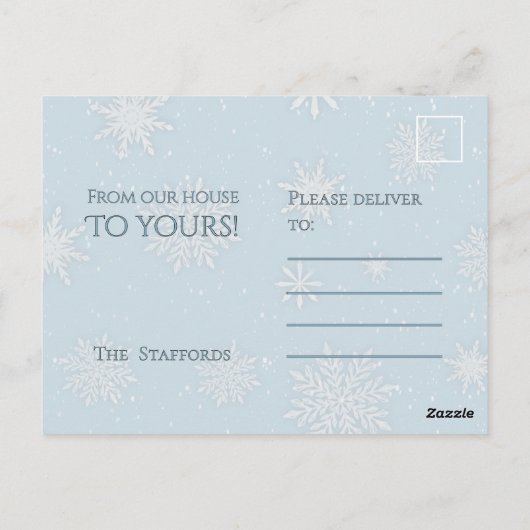 雪青はがき ポストカード (裏面)