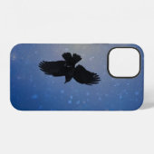 雪青空のカラス iPhoneケース (裏面横)
