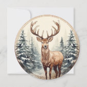 雪静か降り – 森のクリスマスモーメント シーズンカード (正面)