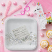 雪静か雪の夜楽 ペーパープレート (パーティー)