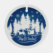 雪静か雪の降る夜 ガラスオーナメント (裏面)