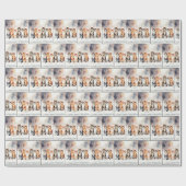 雪面に水色の猫たち ラッピングペーパー (フラット)