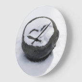 雪顔のハッピーブッダ ラージ壁時計 (傾斜)