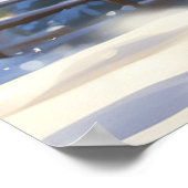 *~*雪飛んでいる子猫5:4 Kitten Cat AP68 ポスター (角)