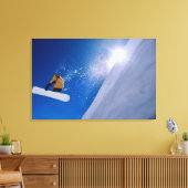 雪飛んでいる盤の上の空気を介して キャンバスプリント (インサイチュ (リビング))