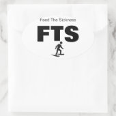 雪食べ物を与え靴OVAL SET of FOUR 楕円形シール (バッグ)