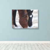 雪食べ キャンバスプリント (インサイチュ (ウッドフロア))