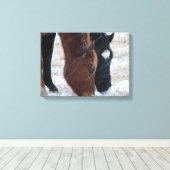 雪食べ キャンバスプリント (インサイチュ (ウッドフロア))