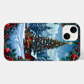 雪飾景色のクリスマスツリー Case-Mate iPhoneケース (裏面 (横))