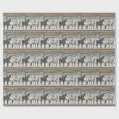 雪馬クリスマスラッピング紙 ラッピングペーパー (フラット)