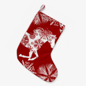 雪馬 スモールクリスマスストッキング (正面 (吊り時))