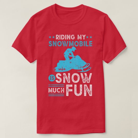 雪高おもしろいスノーモービルメンズモータースレッド Tシャツ (デザイン正面)