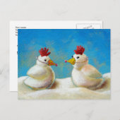 雪鳥の住所カードのカスタム変更 案内ポストカード (正面/裏面)