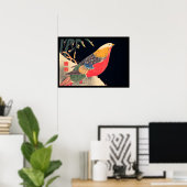 雪鳥の金雉 – 若冲(1900) ポスター (ホームオフィス)