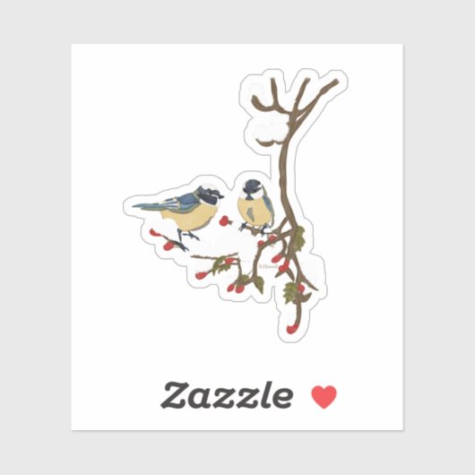 雪鳥ステッカー シール (シート)