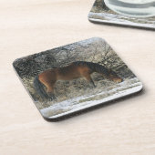 雪1の野生のムスタングの馬 コースター (左側)