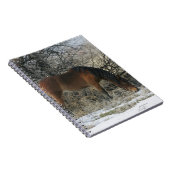 雪1の野生のムスタングの馬 ノートブック (右側)