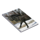 雪2の野生のムスタングの馬 ノートブック (右側)