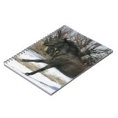 雪2の野生のムスタングの馬 ノートブック (左側)