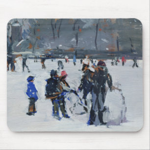 雪2009年のオランダ公園 マウスパッド