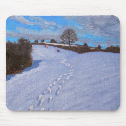 雪2009年の足跡 マウスパッド (正面)