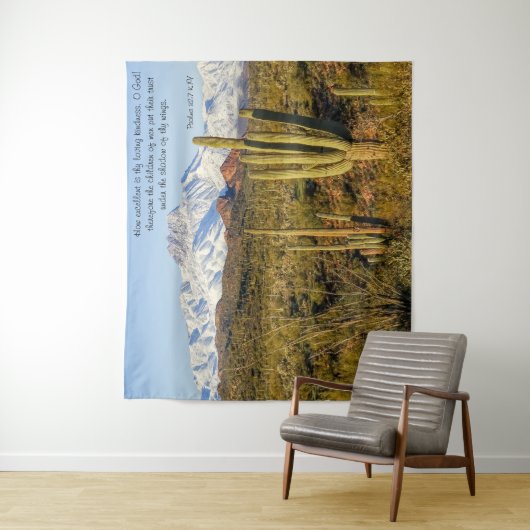 雪4つのピークスマウンテンサグアーロサボス タペストリー (インサイチュ)