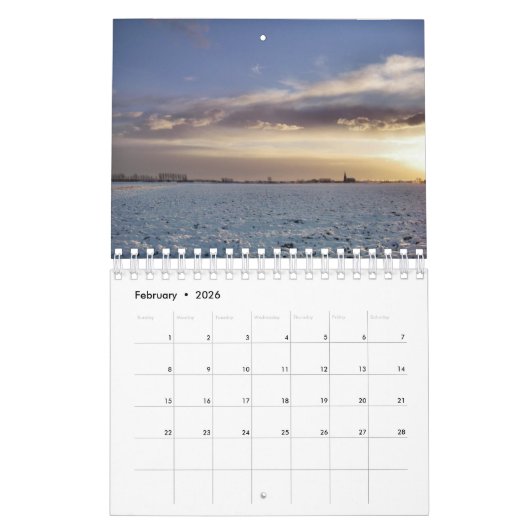 雪 カレンダー (2月 2026)